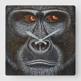 Gorilla Clock Quadratische Wanduhr