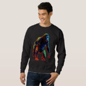 Gorilla Colourful Artwork Animal Art Monkey Zoo G Sweatshirt (Vorne ganz)