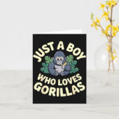 Gorilla Costume For Boys Men Kid Animal Lover Monk Karte (Gelbe Blume)