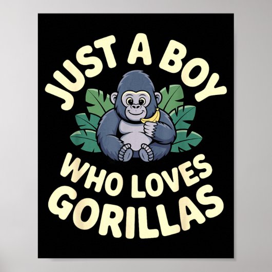 Gorilla Costume For Boys Men Kid Animal Lover Monk Poster (Vorne)