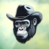 Gorilla Cowboy Fensteraufkleber (Blatt 3)
