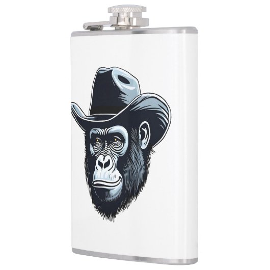 Gorilla Cowboy Flachmann (Links)