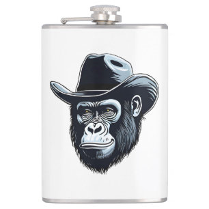 Gorilla Cowboy Flachmann