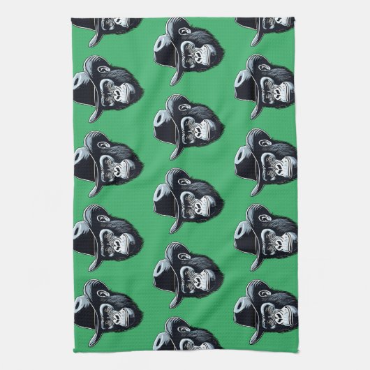 Gorilla Cowboy Geschirrtuch (Vertikal)