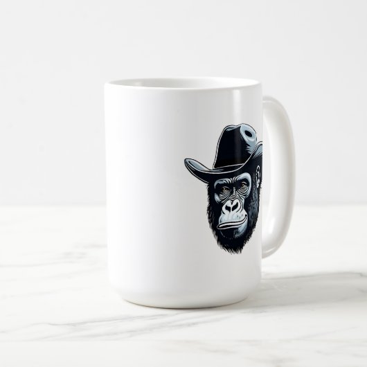 Gorilla Cowboy Kaffeetasse (VorderseiteRechts)