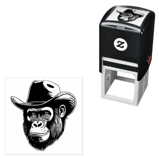 Gorilla Cowboy Permastempel (Beispiel)