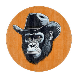 Gorilla Cowboy Schneidebrett