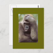 GORILLA DENKEN POSTKARTE (Vorne/Hinten)