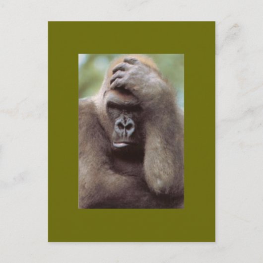 GORILLA DENKEN POSTKARTE (Vorderseite)