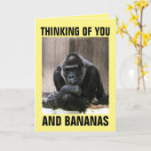 GORILLA DENKT, DASS DU GREETING CARDS GIBT KARTE (Gelbe Blume)