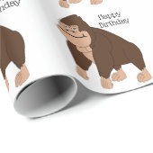 Gorilla Design Birthday Wrapping Paper Geschenkpapier (Rolleneckpunkt)