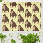 Gorilla-Design mit beliebigem Hintergrundfarbe Geschirrtuch (Gefaltet)