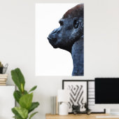 Gorilla drucken. Modernes abstraktes Tier. Polygon Poster (Heimbüro)