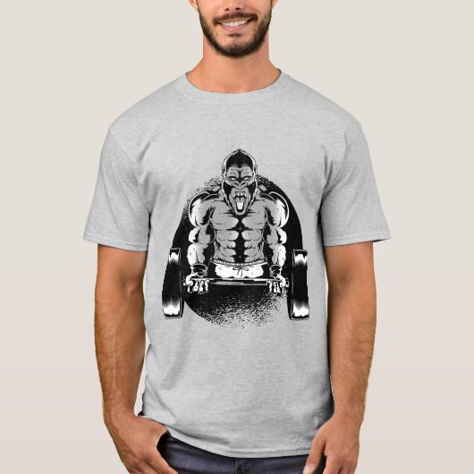 Gorilla Dumbbell T-Shirt (Vorderseite)