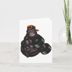 Gorilla Dumbell Fitness Workout Gym für Lover Bod Karte