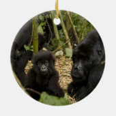 Gorilla, erwachsen mit jung keramik ornament (Hinten)