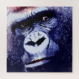 Gorilla Face Blue Pop Puzzle