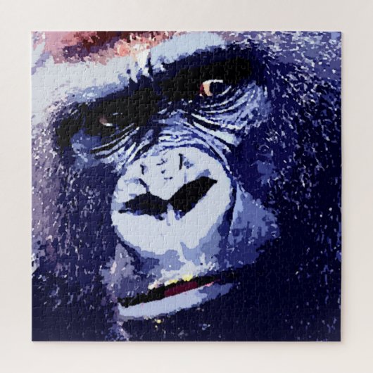 Gorilla Face Blue Pop Puzzle (Vertikal)