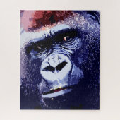 Gorilla Face Blue Pop Puzzle (Vertikal)