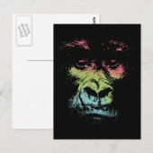 Gorilla Face - color Postkarte (Vorne/Hinten)