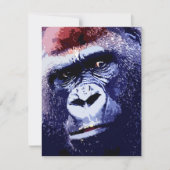 Gorilla Face Einladungen - Funny Gorillas (Vorderseite)