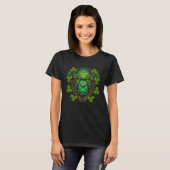 Gorilla Face Head Mandala Irish Shamrock C St Patr T-Shirt (Vorne ganz)