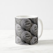 Gorilla Face Pattern Kaffeetasse (VorderseiteRechts)