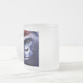 Gorilla Face Pop Art Mattglastasse (Vorderseite Links)