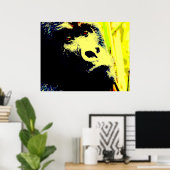 Gorilla Face Pop Art Poster Print. Gorilla Posters (Heimbüro)