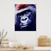 Gorilla Face Pop Art Poster Print. Gorilla Posters (Küche)