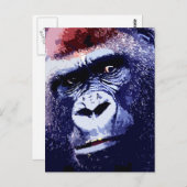 Gorilla Face Postkarte (Vorne/Hinten)
