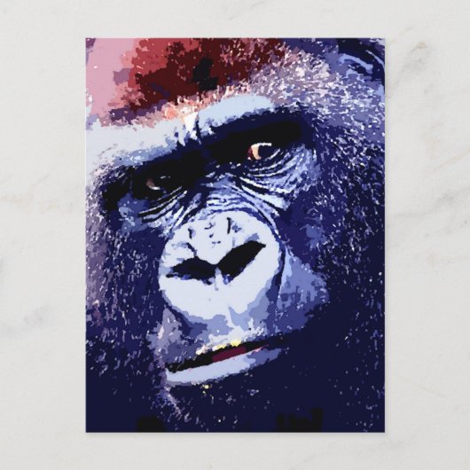 Gorilla Face Postkarte (Vorderseite)