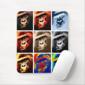 Gorilla Faces Mousepad (Mit Mouse)