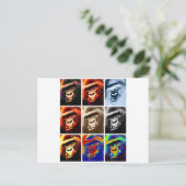 Gorilla Faces Postkarte (Stehend Vorderseite)