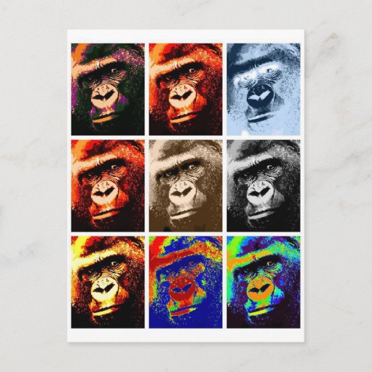 Gorilla Faces Postkarte (Vorderseite)