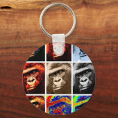 Gorilla Faces Schlüsselanhänger (Vorderseite)