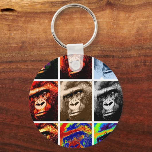 Gorilla Faces Schlüsselanhänger (Vorderseite)