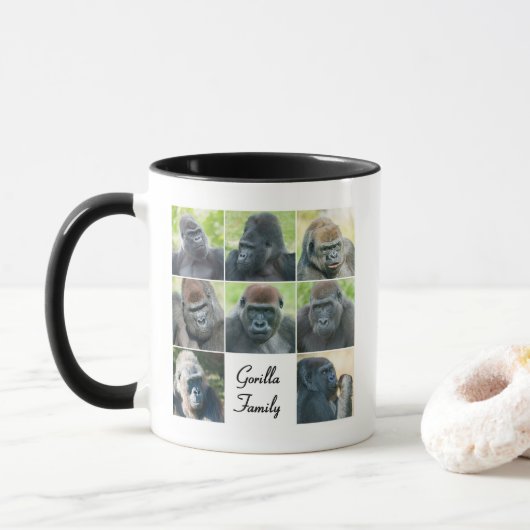 Gorilla-Familie Tasse (Mit Donut)