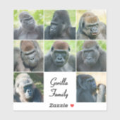Gorilla Family Aufkleber (Blatt)