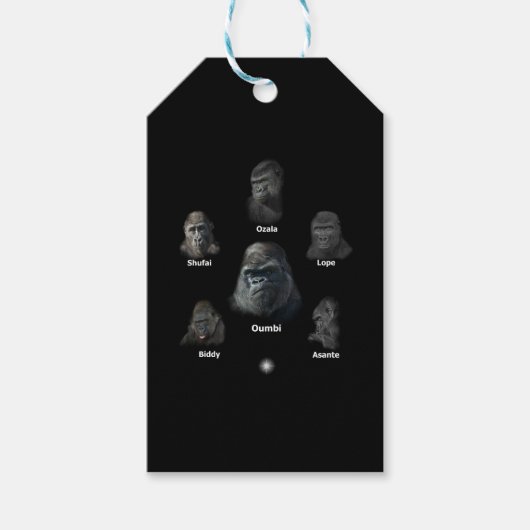 Gorilla Family Geschenkanhänger (Vorderseite)