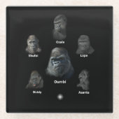 Gorilla Family Glasuntersetzer (Vorderseite)
