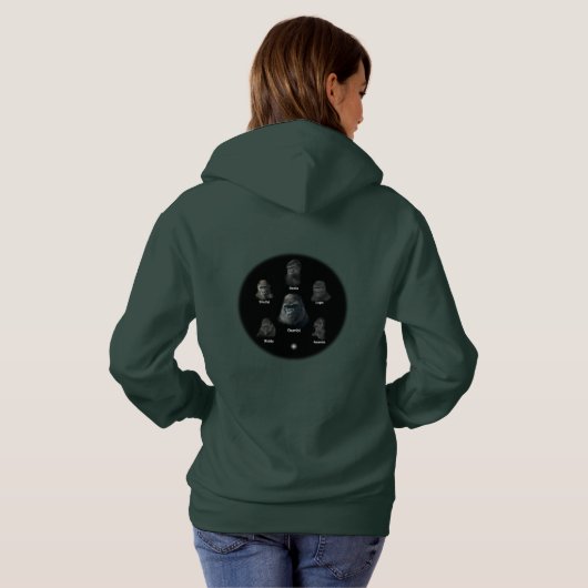 Gorilla Family Hoodie (Schwarz voll)