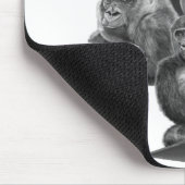 Gorilla Family Mouse Pad  ゴリラ家族のマウスパッド GorillaLife Mousepad (Ecke)