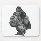 Gorilla Family Mouse Pad  ゴリラ家族のマウスパッド GorillaLife Mousepad (Vorne)