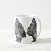 Gorilla Family Mug (ゴリラ家族のマグカップ)Gorilla Life Kaffeetasse (VorderseiteRechts)