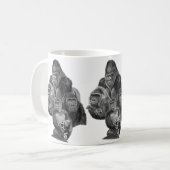 Gorilla Family Mug (ゴリラ家族のマグカップ)Gorilla Life Kaffeetasse (Vorderseite Links)