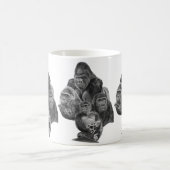 Gorilla Family Mug (ゴリラ家族のマグカップ)Gorilla Life Kaffeetasse (Mittel)