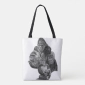 Gorilla Family tote Bag (ゴリラ家族のトートバッグ)Gorilla Life Tasche (Rückseite)
