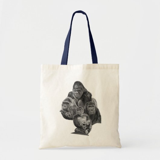Gorilla Family Totebag (ゴリラ家族のトートバッグ）Gorilla Life Tragetasche (Vorne)