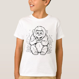 Gorilla färbt es sich selbst T-Shirt